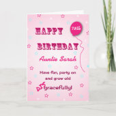 Aangepaste naam elke leeftijd grappige prijsopgave kaart (Voorkant)