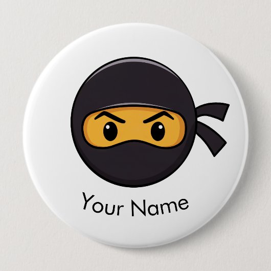 Aangepaste naam Emoji Ninja Button (Voorkant)