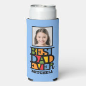 Aangepaste naam en 2 foto's BESTE DAD OOIT (Seltzer Achterkant)