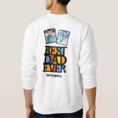 Aangepaste naam en 2 foto's BESTE DAD OOIT Trui (Achterkant)