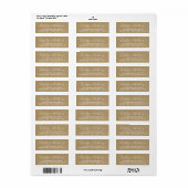 Aangepaste naam en adres voor stijlvol script etiket (Full Sheet)