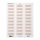 Aangepaste naam en adres voor stijlvol script etiket (Full Sheet)