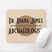 Aangepaste naam en banenminimalistisch Modern Brow Muismat (Met muis)