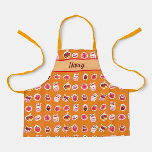 Aangepaste naam en Cupcake Print Schort