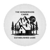 Aangepaste naam en datum Cabine en bergen Snijplank (Voorkant)