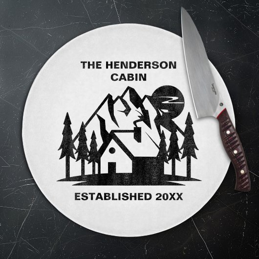 Aangepaste naam en datum Cabine en bergen Snijplank