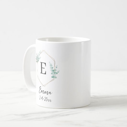 Aangepaste naam en doop Datum JW Cadeaus Koffiemok (Voorkant links)
