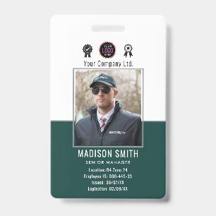 Aangepaste naam en foto Bedrijfsbeveiliging Badge