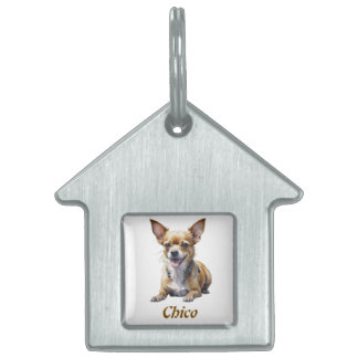 Aangepaste naam en foto Chihuahua, huisdier, hond Huisdieren Naamplaatje