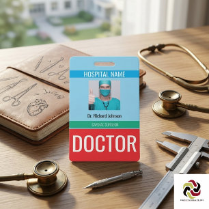 Aangepaste naam en foto   Dokters ID-kaart Badge