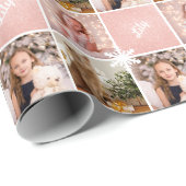 Aangepaste naam en foto-inkoute Roos Gold Glitter Cadeaupapier (Rol Hoek)