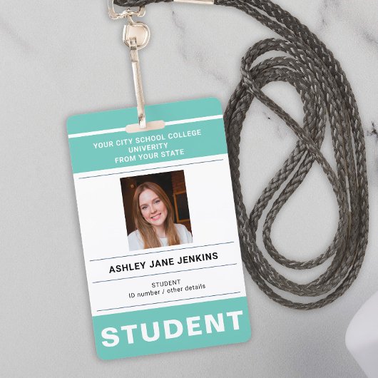 Aangepaste naam en foto school student ID Badge