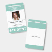 Aangepaste naam en foto school student ID Badge (Voor- en achterkant)