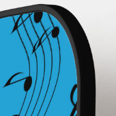 Aangepaste naam en foto van muziekillustratie pickleball paddle (Links Detail)