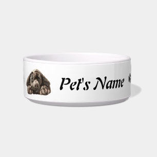 Aangepaste naam en foto Zwart Labrador Pet, Hond Voerbakje