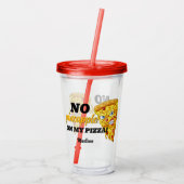 Aangepaste naam en ingrediënt Angry Pizza Acryl Drinkbeker (Achterkant)
