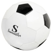 Aangepaste naam en Initialen gepersonaliseerd mono Voetbal (Drie kwart)
