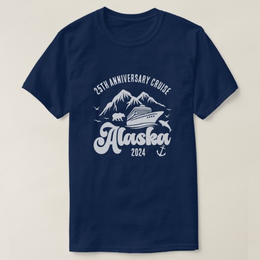 Aangepaste naam en jaar Alaska Cruise T-shirt (Design voorkant)