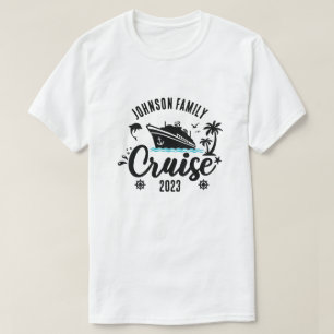 Aangepaste naam en jaar Family Cruise T-shirt