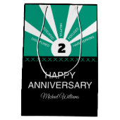 Aangepaste naam en jaar, Jubileum werknemer Medium Cadeauzakje (Achterkant)