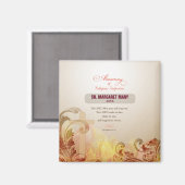 Aangepaste naam en Jaar non, 60e Jubileum Religieu Magneet (Voorkant / Achterkant)