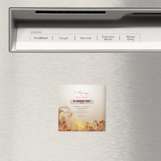 Aangepaste naam en Jaar non, 60e Jubileum Religieu Magneet (Insitu (Vaatwasser))