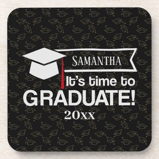 Aangepaste naam en jaarcode Afstuderen Bier Onderzetter (Voorkant)