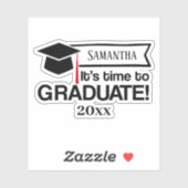 Aangepaste naam en jaarcode Afstuderen Sticker (Vel)