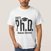 Aangepaste naam en jaardoctoraat shirts (Voorkant)