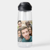 Aangepaste naam en je 2 foto's waterfles (Achterkant)