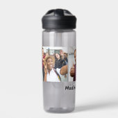 Aangepaste naam en je 3 foto's waterfles (Voorkant)