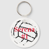 Aangepaste naam en Jersey Volleybal Sleutelhanger (Voorkant)