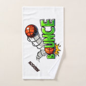 Aangepaste naam en kleur BUNCE Basketball-handdoek Handdoek (Handdoek)
