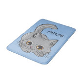 Aangepaste naam en kleur Cute Kitten badmatten (Gekanteld)