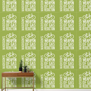 Aangepaste naam en kleur fiets behang