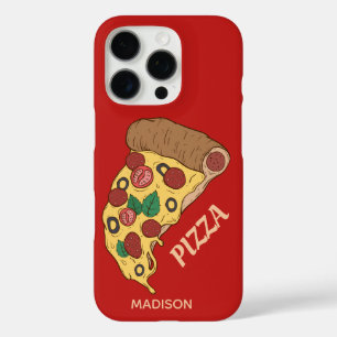 Aangepaste naam en kleur Pizza Slice telefoonhoesj iPhone 16 Pro Hoesje
