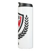 Aangepaste naam en kleur Voetbal-Logo Thermosbeker (Geroteerd rechts)