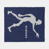 Aangepaste naam en kleur Zombie-dekens Fleece Deken (Voorkant (Horizontaal))