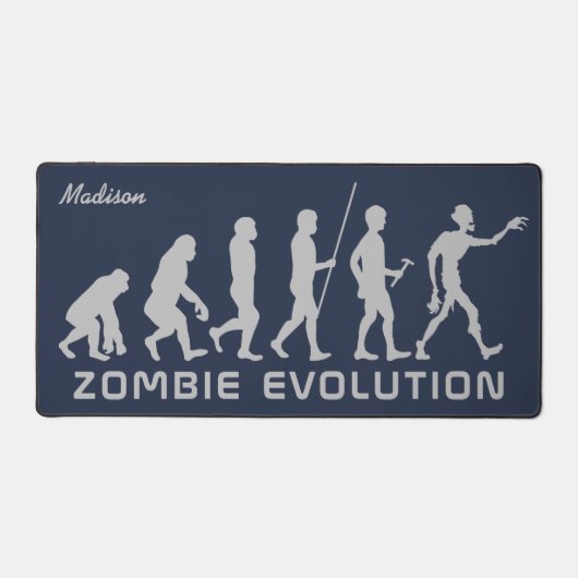 Aangepaste naam en kleur Zombie Evolution-badhandd Bureaumat (Voorkant)