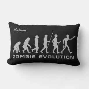 Aangepaste naam en kleur Zombie Evolution werpen k Kussen