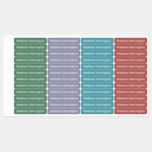 Aangepaste naam en kleurlabels labels (Vel)