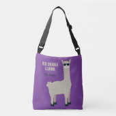 Aangepaste naam en kleurtassen voor Cool Llama Crossbody Tas (Voorkant)