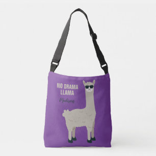 Aangepaste naam en kleurtassen voor Cool Llama Crossbody Tas