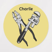 Aangepaste naam en kleurTOOLS Labels (Design 2)