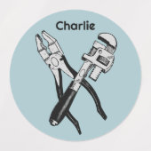 Aangepaste naam en kleurTOOLS Labels (Design 1)