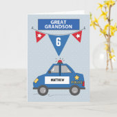 Aangepaste naam en leeftijd Grote kleinzoon 6e ver Kaart (Gele Bloem)