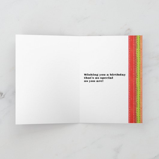 Aangepaste naam en leeftijd verjaardagstaart Kaart (Binnen)