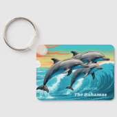 Aangepaste naam en locatie Dolphin Sleutelhanger (Achterkant)