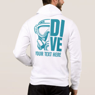 Aangepaste naam en locatie Scuba Diving Hoodie