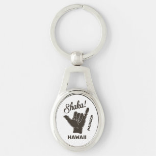 Aangepaste naam en locatie Shaka Sleutelhanger